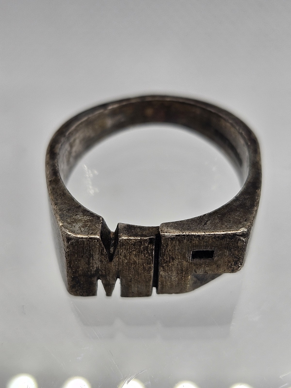 MP Cut Out Sterling Silver Statement Ring Vintage… - image 3