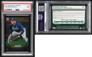 2011 Bowman Chrome Freddie Freeman #185 PSA 9 MINT Rookie RC