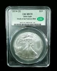 2014-(S)  S$1 American Silver Eagle CAC MS70 Struck At San Francisco #7426