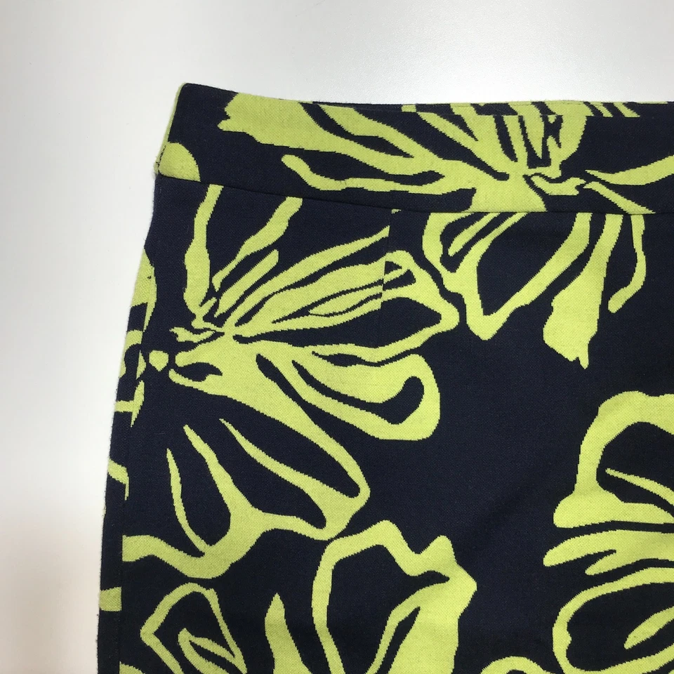 Falda lápiz Grace Elements para mujer 8 puntos ponte negra con patrón floral amarillo Foto 3 de 4