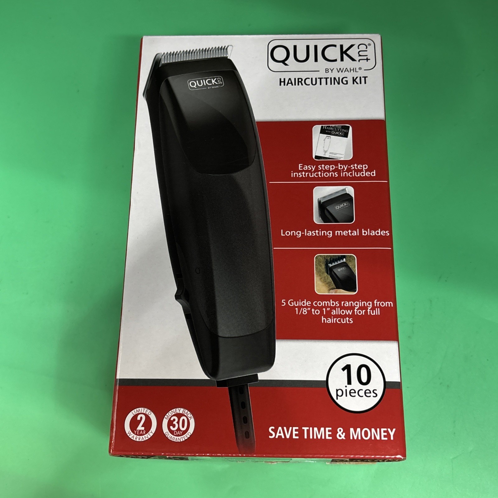 NEW Wahl Quick Cut Haircutting 10 pc Kit - Black #MD