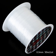 0.2-0.8Mm Clear Nylon Beading Line Non Elastic Invisible Jewelry String for DIY