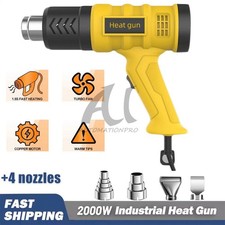 2000W Heat Gun Electric Hot Air Gun Stepless Temperature Heater 4 Nozzles Tool