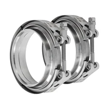 3 Inch V-Band Turbo Downpipe Exhaust Clamp, Flange Kit with Male Female