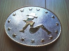 Western Oval Cowgirl Belt Buckle