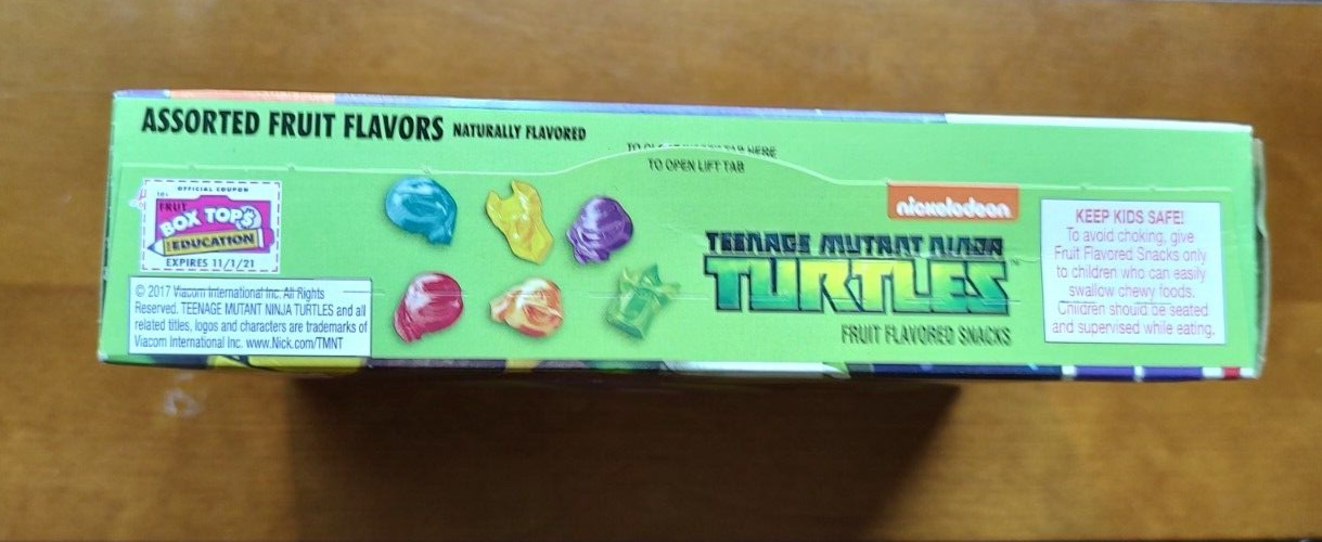 Teenage Mutant Ninja Turtles Fruit Flavored Snacks Gluten Free, 20ct