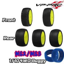VP-PRO 1/10 4WD Buggy Tire Front Rear Soft Evo 12mm Nut RC Racing Tire High Grip