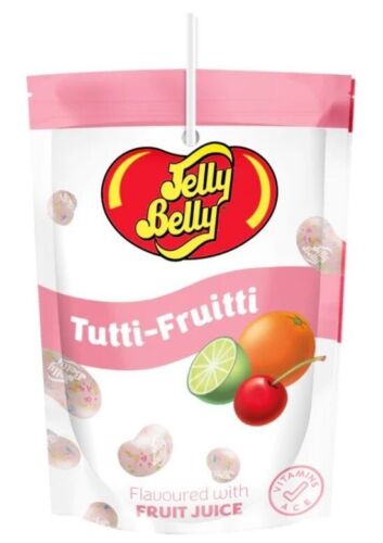 CASE OF 8 x 200ML JELLY BELLY TUTTI FRUITTI FRUIT DRINKS POUCH BULK DEAL UK - Picture 1 of 1