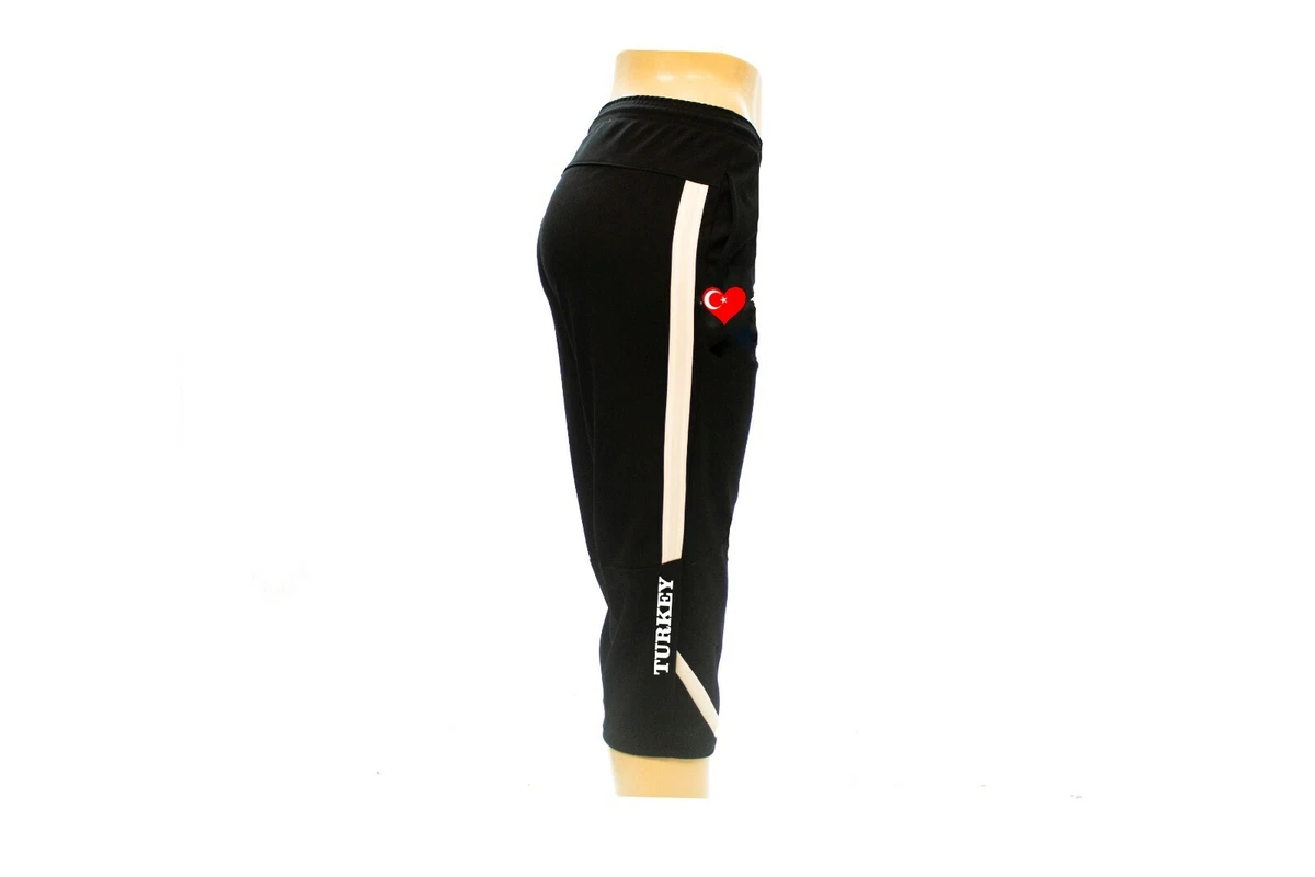 Womens Turkey logo Sport Training 3 4 Pants Running Gym Color