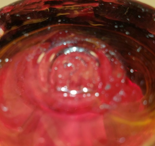 Vintage Pilgrim Cranberry Glass 4.5" Pitcher Handmade with Gold Crystal Handle. - Picture 5 of 6