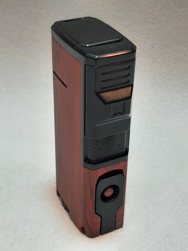 Sky 3er Jet Sigari Accendino - Nero / Simil Legno - 8 MM Cutter - Nuovo - 239332 - Bild 3 von 8