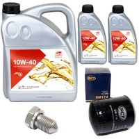 MotoröL Set Febi SAE 10W-40 7 Liter + ÖLfilter + Schraube FüR Audi A4 A6 A8 3.0