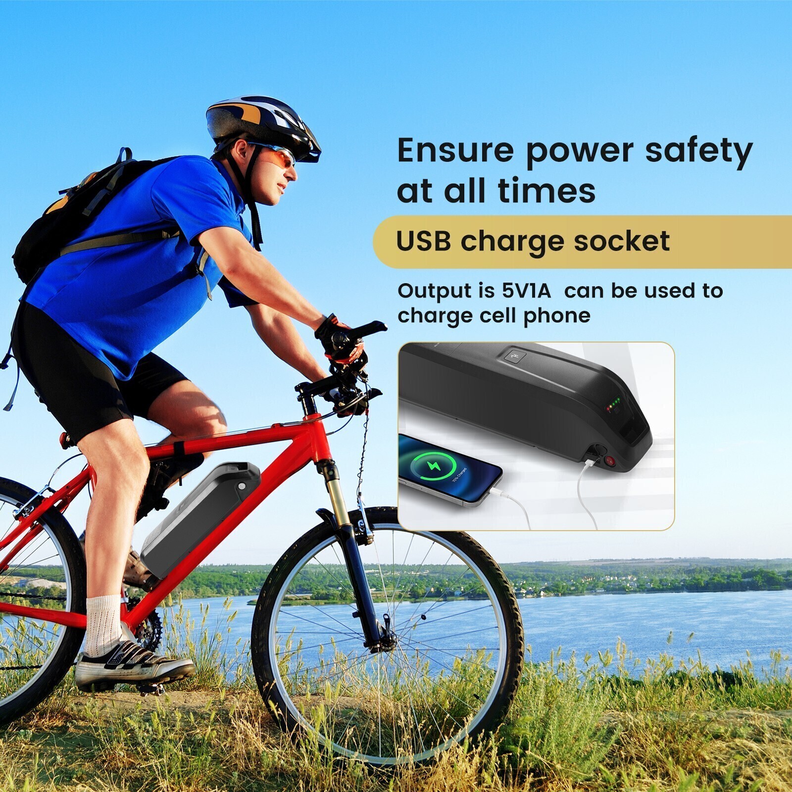 36V Hailong Lithium Ebike Battery Electric Bike Battery 5Pin For 200~1000W Motor