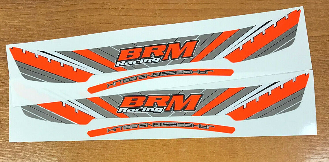 BRM RACING STYLE HELMET VISOR STICKERS/STRIPS - 2 x Visor Stickers ...
