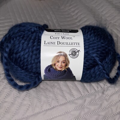Loops & Threads Cozy Wool Yarn, Sapphire Blue, 4.5 Oz., 90 Yards