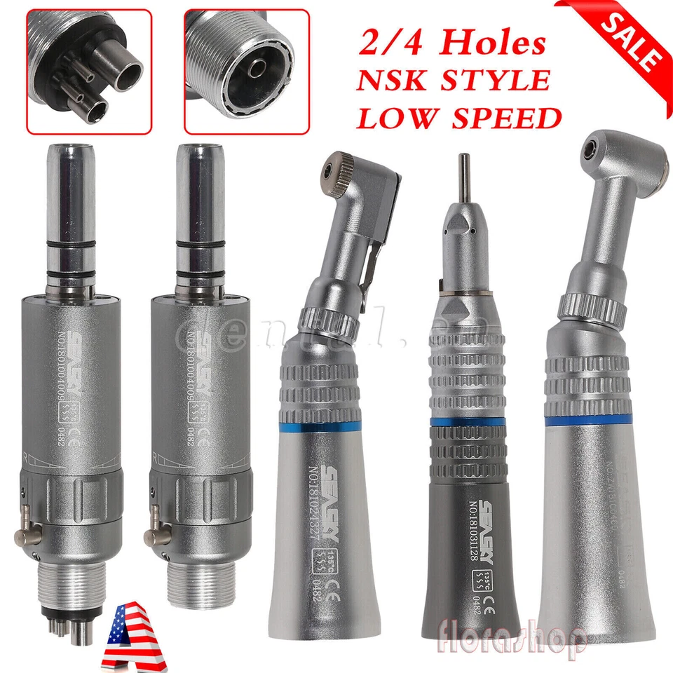 NSK Estilo Dental Lento Baja Velocidad Pieza de Mano Recto Contra Ángulo Motor de Aire 2/4H Y Foto 2 de 4