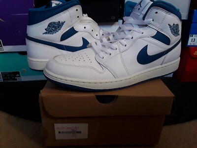 Nike Air Jordan 1 I Mid Retro White Industrial Blue high og low iv xi FN5215 141