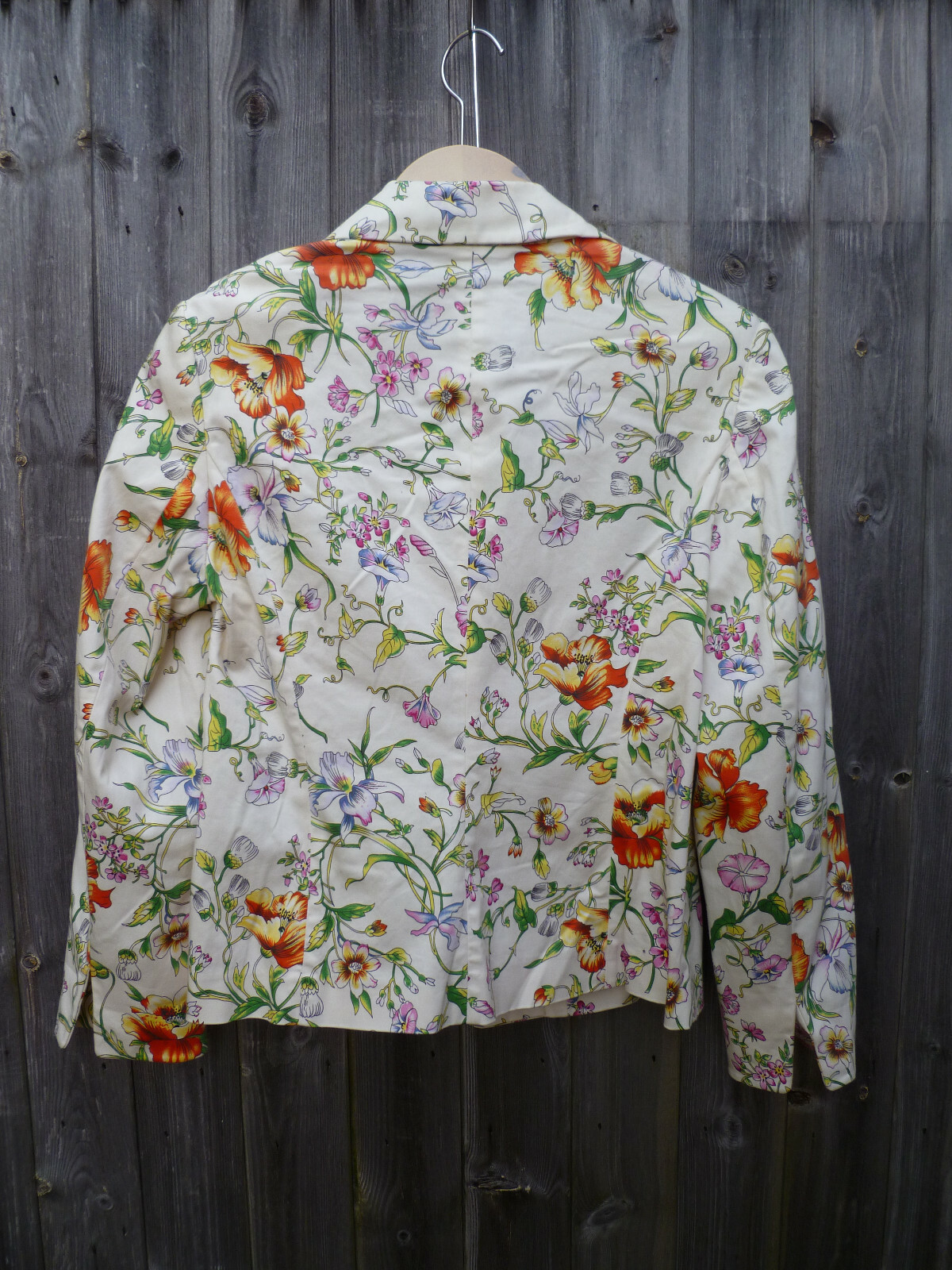 Multi-Colored Flora Print Light Summer Unlined Co… - image 5