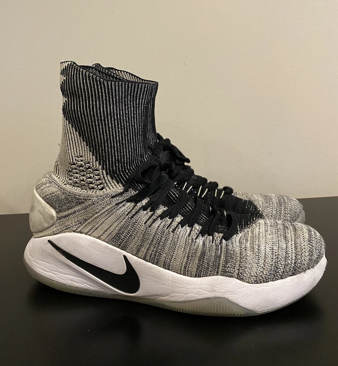 Nike Hyperdunk 2016 Flyknit Basketball Shoes Black/White 843390