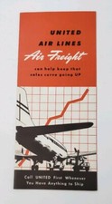 1940's United Airlines Vintage Air Freight Brochure