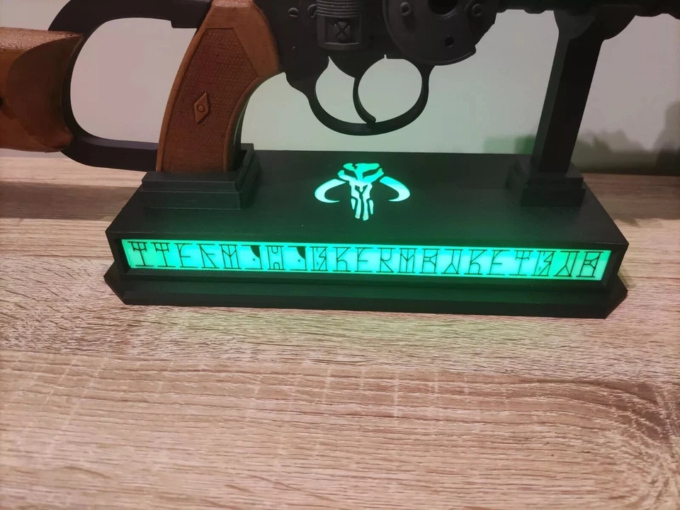 Carabina EE-3 de Boba Fett impresa en 3D personalizada del libro de Boba Fett y soporte Foto 3 de 4