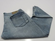 VTG MENS London Distressed Regular straight  jeans Blue W 38 / L 30 REF (14283)