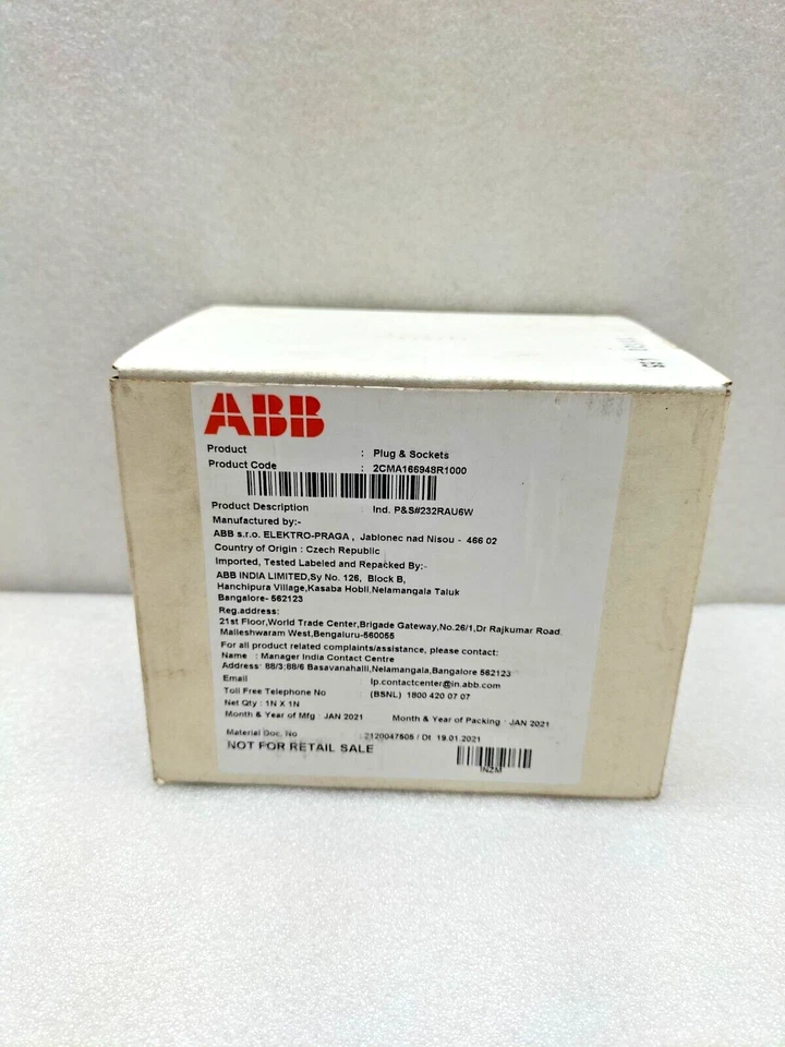ABB 232RAU6W ANGLED PANEL SOCKET UNIFIED FLANGE 2CMA166948R1000 - Image 4 of 4