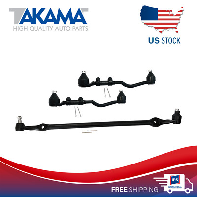 3pc Center Drag Link + tie rod ends Assy for 98-04 Nissan Frontier 2.4L RWD 2WD