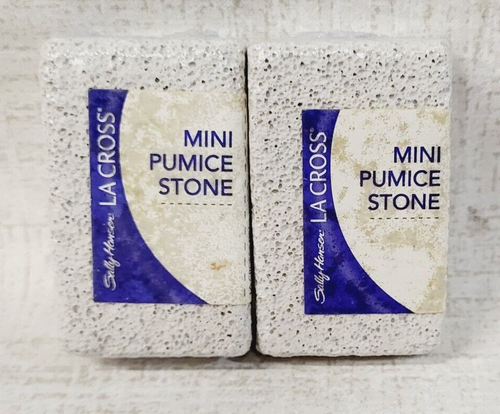 2 x Sally Hansen LA CROSS Mini Pumice Stone For Smooth Feet Pedicure ~ Brand New