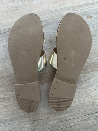 Sandalen Pantoletten gold 37 Made in Italy - Bild 3 von 5