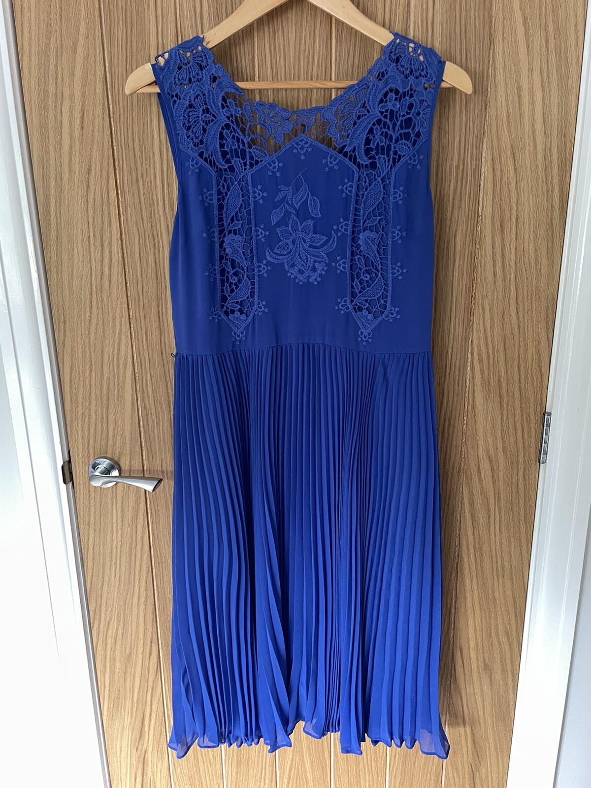 Beautiful Cornflower Blue Occasion Dress, Size 14 By Oasis. Worn Once