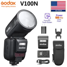 US Godox V100N V100-N 2.4G TTL HSS Li-ion Flash Speedlite Touch Screen for Nikon