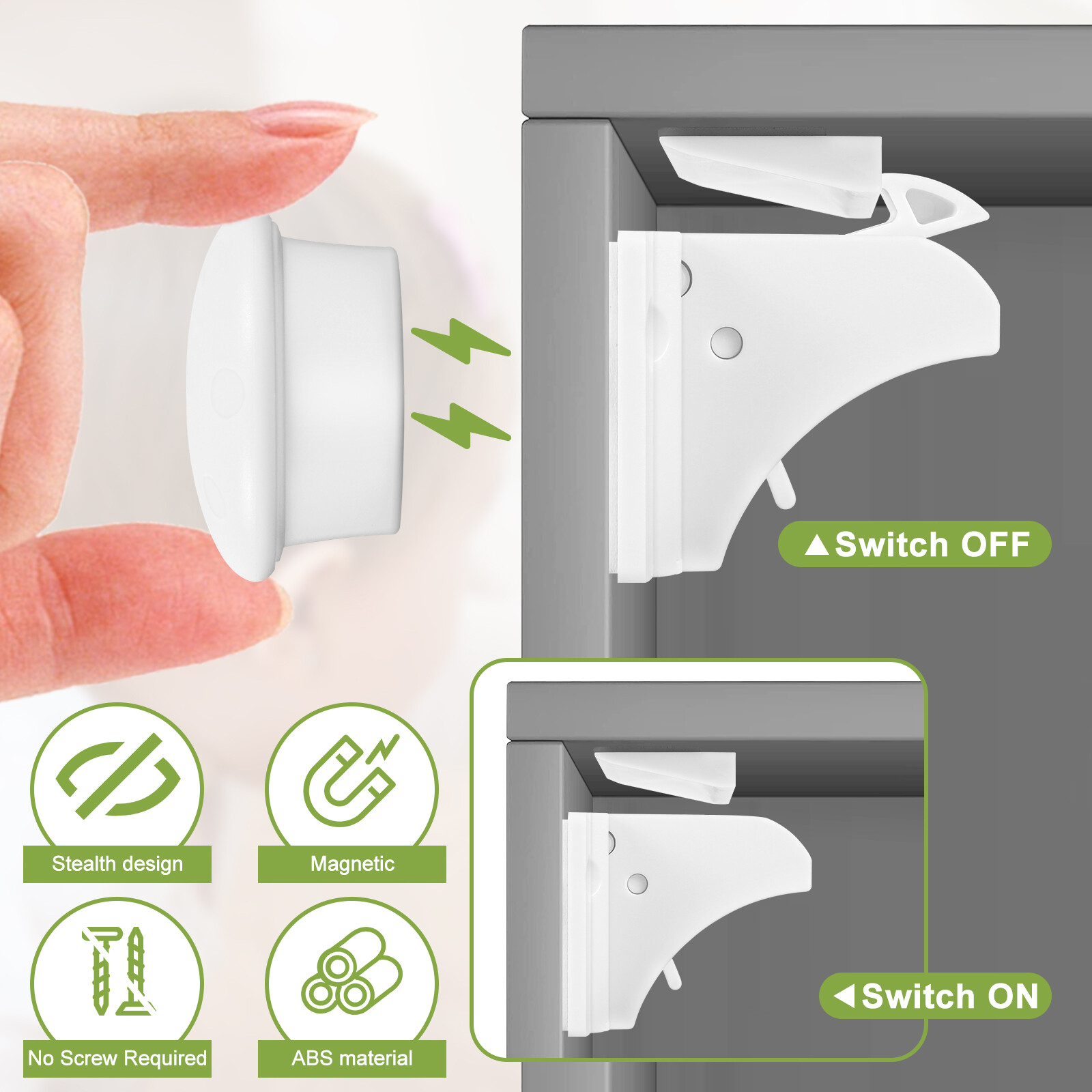 6 Pack Child Safety Locks Invisible Baby Proofing Lock GoyQk eBay