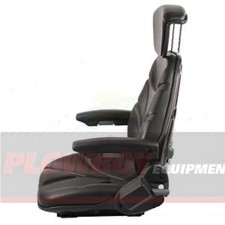 Black Vinyl Seat For Tractor Riding Mower Skid Steer Loader Forklift Backhoe