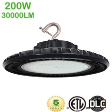 200W LED Dimmable UFO High Bay Light, LED Workshop High Bay 600W HPS/HID Equiv.