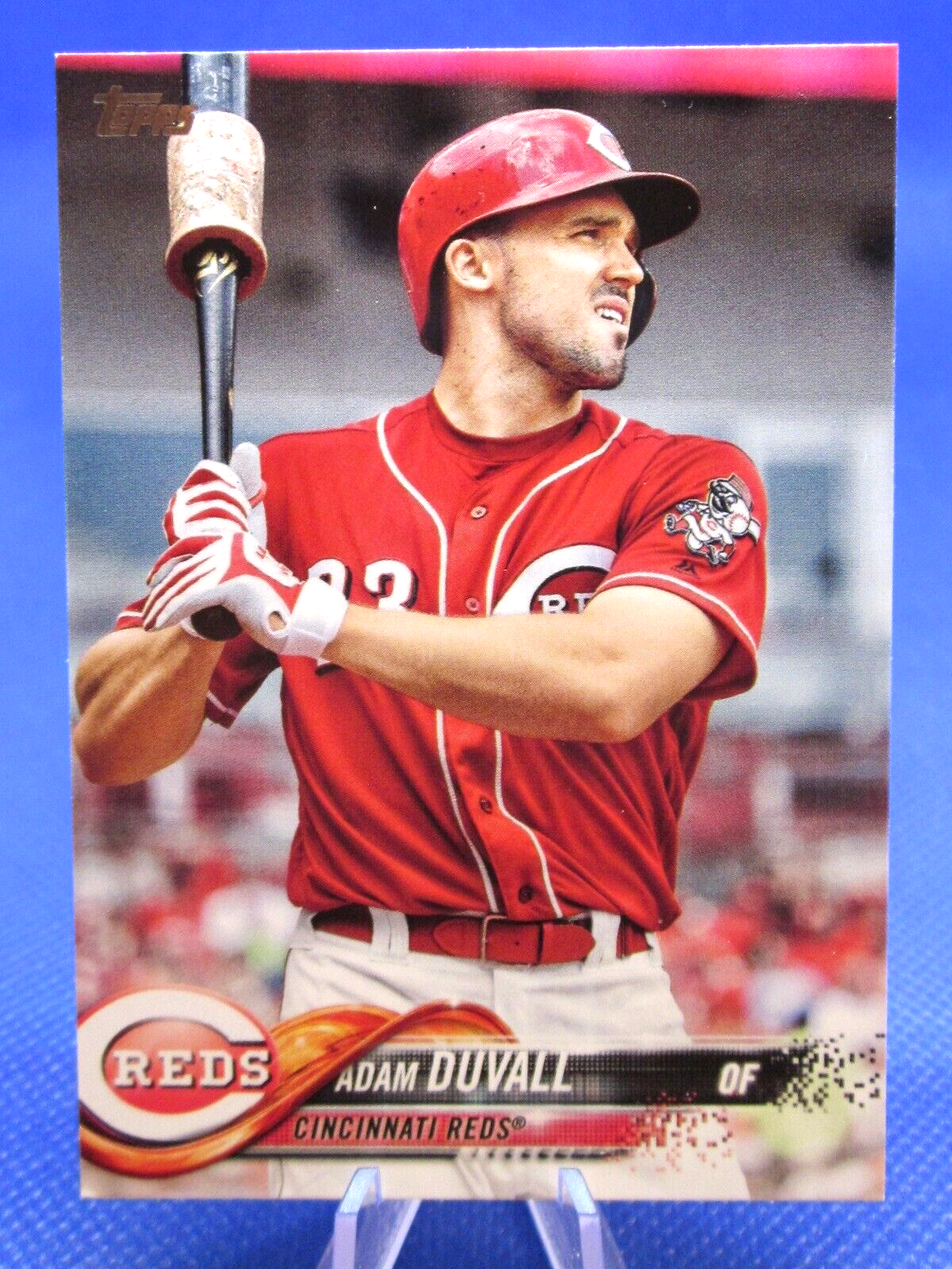 2018 TOPPS SERIES 2 #589 ADAM DUVALL SP SHORT PRINT VARIATION CINCINNATI REDS