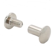 Nickel Plated Smooth Steel Chicago Screws 3/8...