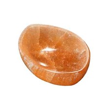 Selenit Schale Orange 10,5x7x3 cm – Schmuck & Heilsteine aufladen