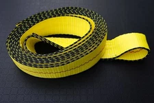 2 Lasso Straps 12' Soft Eye Loop End Tow Truck Car Hauler Trailer Tie Down Strap