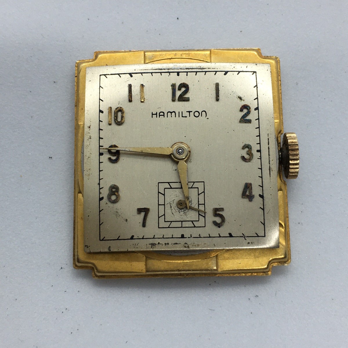 Vintage 14K Yellow Gold Hamilton Wrist Watch Square ref Vintage 14K Yellow Gold Hamilton Wrist Watch Square ref