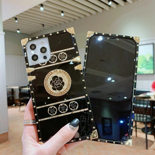 Bling Flower Ring Phone Case For iPhone 16 15 14 13 12 11 Pro Max XR XS 8 7 SE - 第 12/13 張圖片