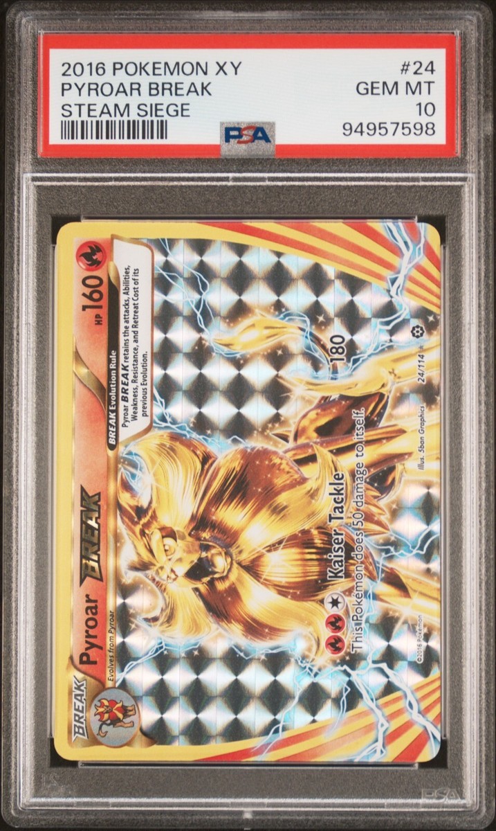 2016 Pokémon XY Steam Siege Pyroar Break #24 PSA 10 GEM MINT 2016 Pokémon XY Steam Siege Pyroar Break #24 PSA 10 GEM MINT