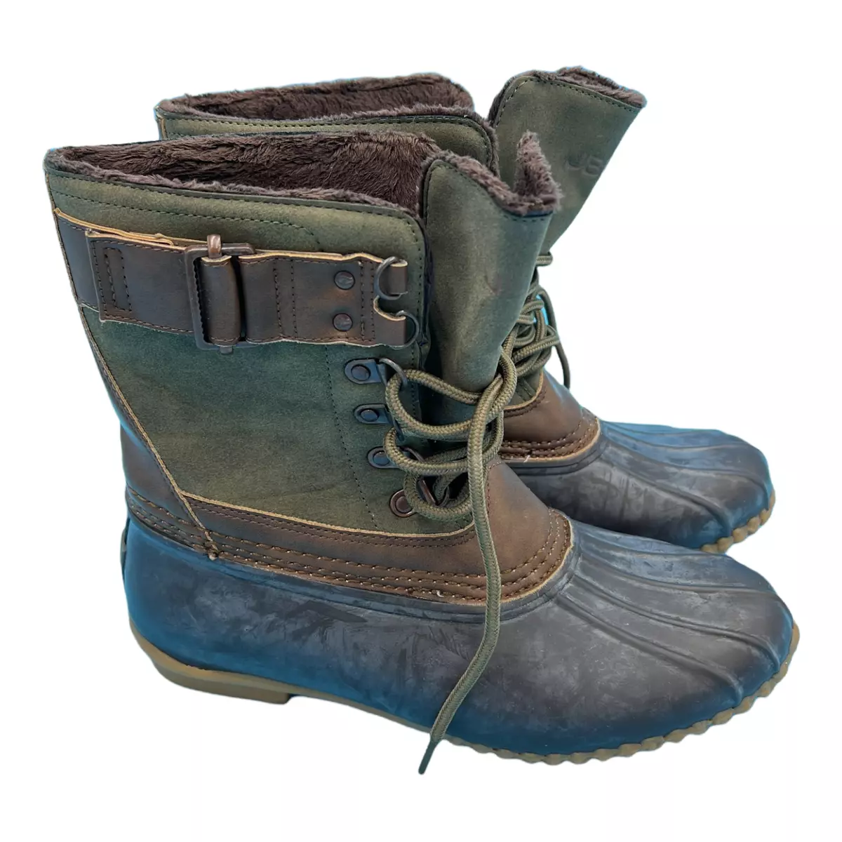 Army green cheap duck boots