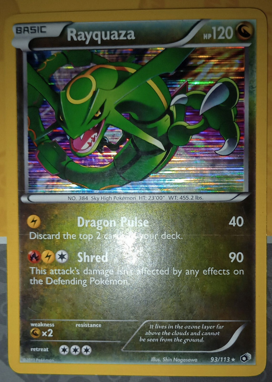 ⚜️Rayquaza Pokemon HOLO RARE 93/113 BW Legendary Treasures Card NM 2013 ⚡
