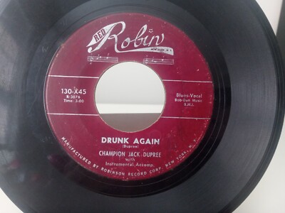 米78RPM/SP Champion Jack Dupree Drunk Again / Shim Sham Shimmy 130 RED ROBIN /00500 CHAMPION JACK DUPREE: drunk again / shim sham shimmy RED