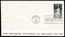 1983 Babe Ruth FDC 50th Anniversary Baseball's All Star Game Ex-A-Cal Cachet
