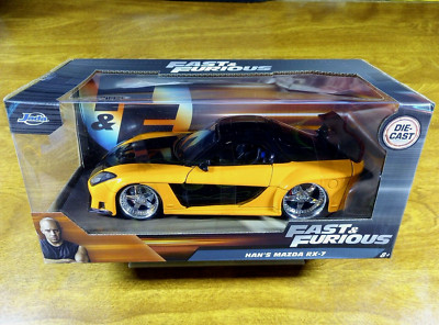 Jada 1:24 Fast & Furious Han's Mazda RX-7 Black Orange Diecast