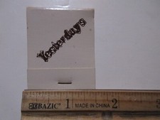 Matchbook Matches YESTERDAYS Clifton NJ 20 strike