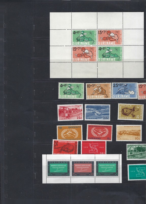 NETHERLANDS-SURINAM-COLLECTION--BOBS-BETTER-SETS-M--MNH-ON PGS-NOT LIFTED -#50