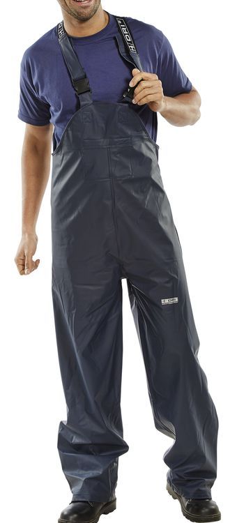 Brecon - babero y soporte ligero recubierto de PU azul marino a prueba de todo clima - 3XL